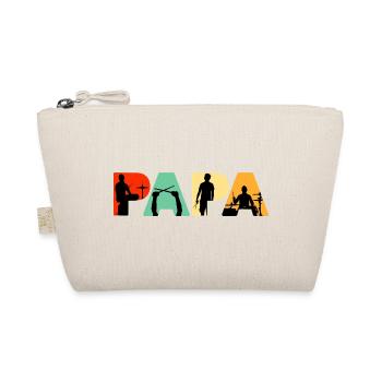 T-shirt rétro Papa Drummer Vintage Drum Kit - Trousse biologique - nature - Devant