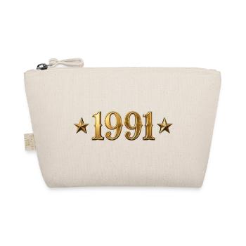 1991 Vintage Gold Stars - Bio-Täschchen - Natur - Vorne
