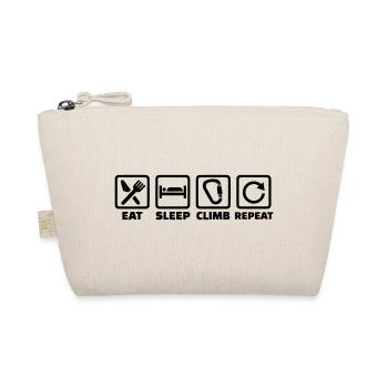 Eat Sleep Climb Repeat – Klettern & Bouldern - Bio-Täschchen - Natur - Vorne