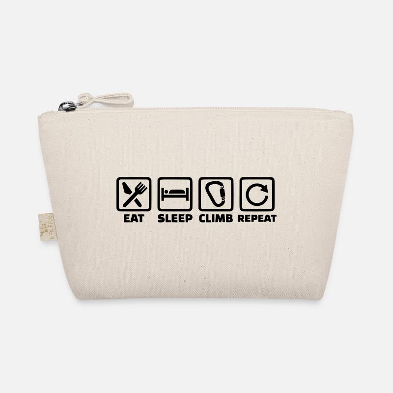 Eat Sleep Climb Repeat – Klettern & Bouldern - Bio-Täschchen - Natur