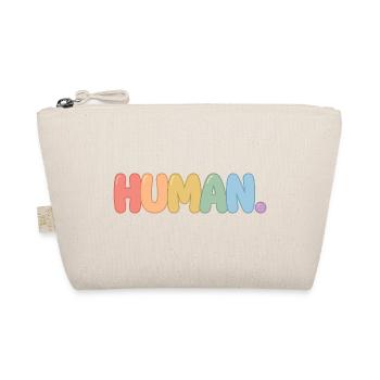 Pride Month LGBTQ - We Are All Human - Organic Pouch - nature - Front