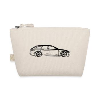 RS6 Line Silhouette – Minimalist Car Art - Bio-Täschchen - Natur - Vorne