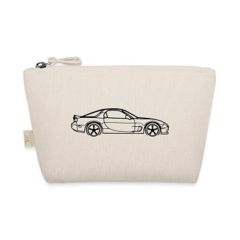 RX‑7 Line Silhouette – JDM Performance Art - Bio-Täschchen - Natur - Vorne