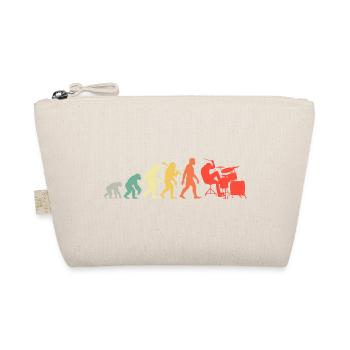 Retro Schlagzeuger Evolution Schlagzeug für Männer - Bio-Täschchen - Natur - Vorne