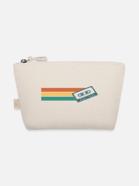 Kassette Retro Vintage - Bio-Täschchen - Natur
