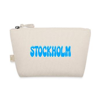 Stockholm Retro Groovy Sky Blue - Bio-Täschchen - Natur - Vorne