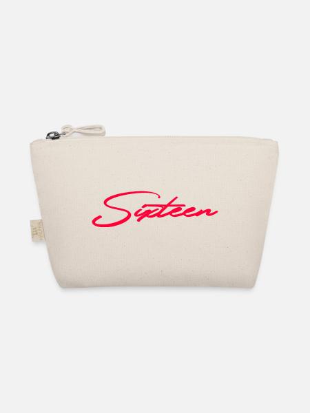 16. Geburtstag Sechszehn Geschenk - Bio-Täschchen - Natur