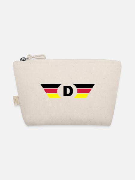deutschland flagge / Symbol top - Bio-Täschchen - Natur - Vorne