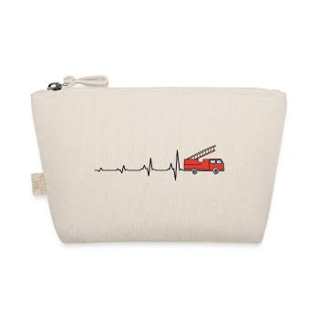 Fire Brigade Heartbeat Firefighter Fire Truck - Organic Pouch - nature - Front