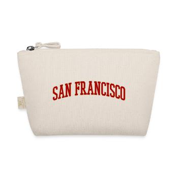 San Francisco Bogen Schriftzug Vintage - Bio-Täschchen - Natur - Vorne