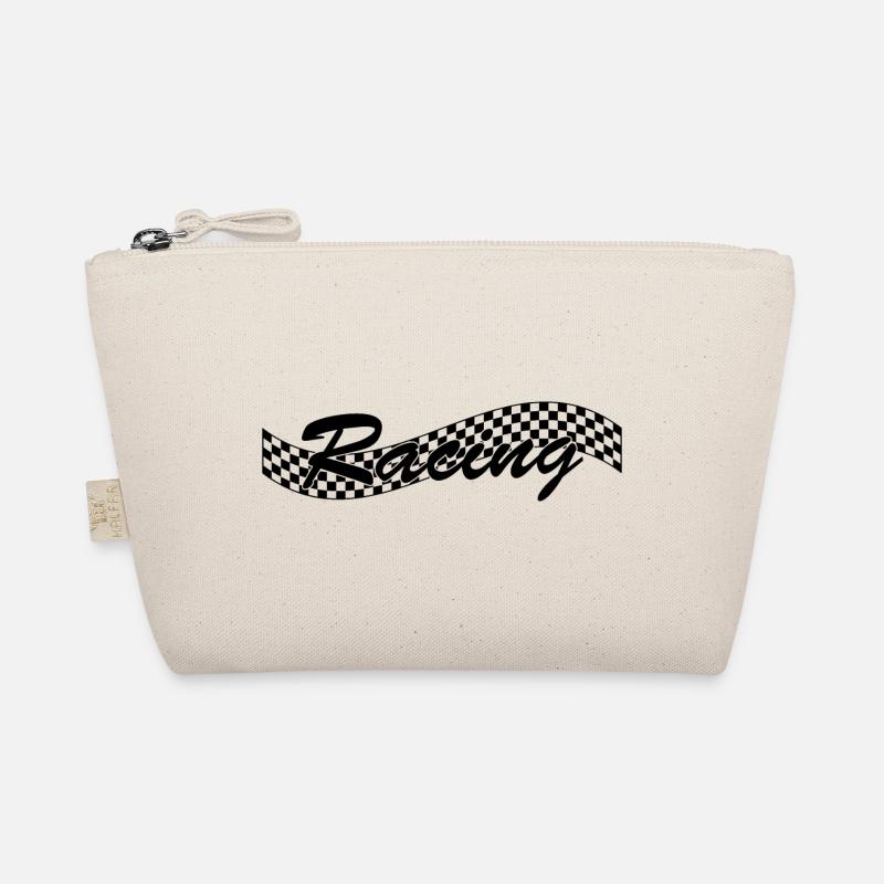 Racing Checked Flag - Car Auto Bike Race Organic Pouch