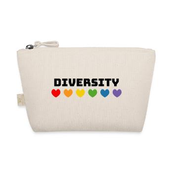Rainbow Hearts Diversity LGBT lgbtqi queer - Organic Pouch - nature - Front