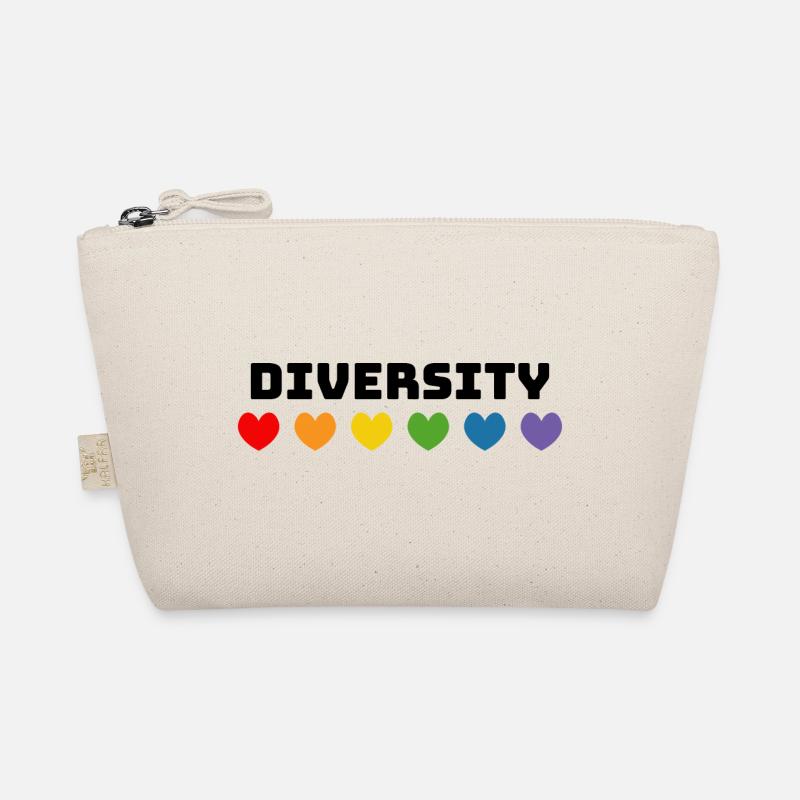 Regenbogenherzchen Diversity LGBT lgbtqi queer Bio-Täschchen