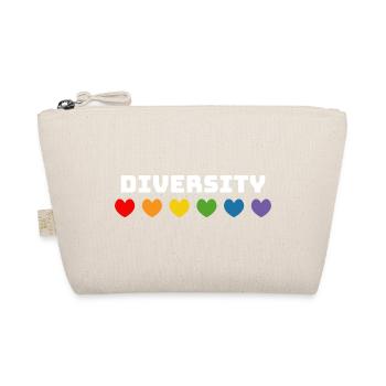 Rainbow Hearts LGBT lgbtqi queer Diversity - Organic Pouch - nature - Front