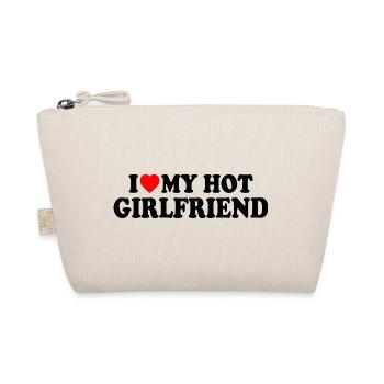 i love my hot girlfriend - Bio-Täschchen - Natur - Vorne