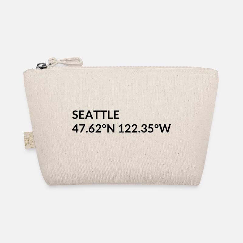 Seattle Washington USA Coordinates Organic Pouch