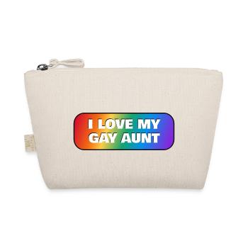 I love my gay aunt - Organic Pouch - nature - Front