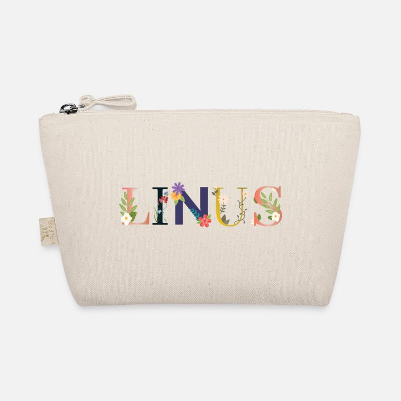 Le nom de LINUS est décoré de fleurs Trousse biologique