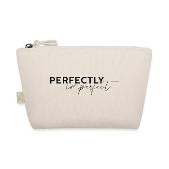 perfectly imperfect Schriftzug dunkel - Bio-Täschchen - Natur - Vorne