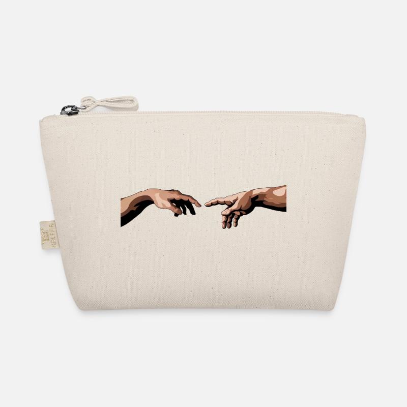 Intertwined hands with artistic style Organic Pouch