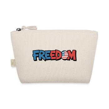 Freedom Typography Statement Design - Organic Pouch - nature - Front