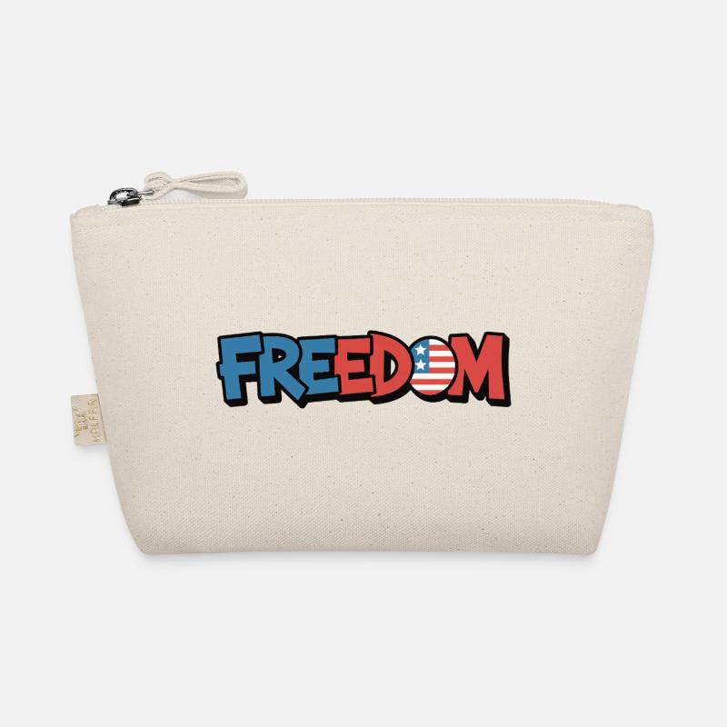 Freedom Typography Statement Design Organic Pouch