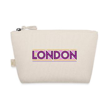 London Neon Purple Stripes - Organic Pouch - nature - Front