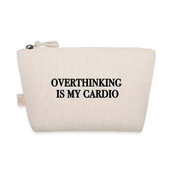 OverthinkingIsMyCardio Shirt–Funny Anxiety Humor - Bio-Täschchen - Natur - Vorne