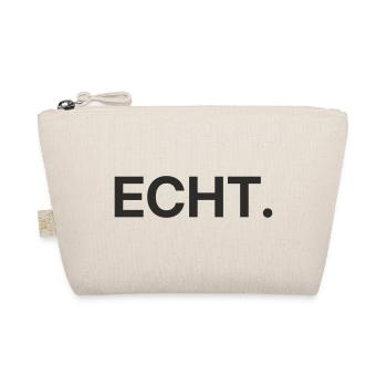 ECHT Punkt – Minimalistisches Typografie Design - Bio-Täschchen - Natur - Vorne