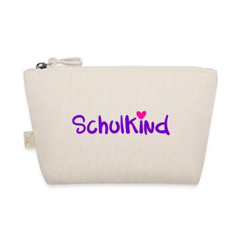 Schulkind Herz lila pink - Bio-Täschchen - Natur - Vorne