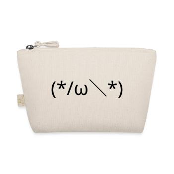 Verlegenes Emote (*/ω＼*) schüchtern Kaomoji - Bio-Täschchen - Natur - Vorne