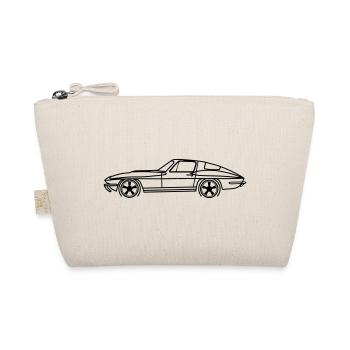 C2 Line Silhouette – Retro Muscle Art - Bio-Täschchen - Natur - Vorne