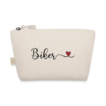 Biker with heart - Organic Pouch - nature - Front