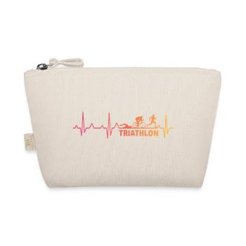 Triathlon herzschlag triathlete triathletin - Bio-Täschchen - Natur - Vorne