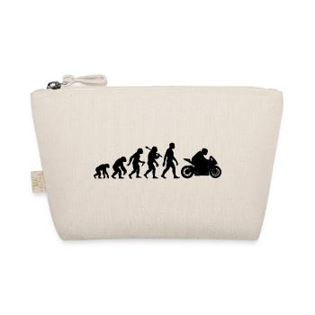 Motorrad Evolution Biker lustiger Motorradfahrer - Bio-Täschchen - Natur - Vorne