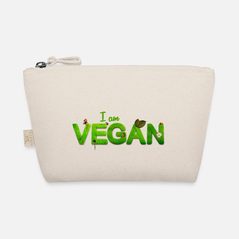 I am vegan - Bio-Täschchen - Natur