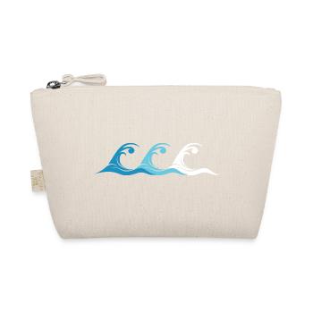Water Waves Repetition Sea Nature Logo icon - Organic Pouch - nature - Front