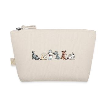 Happy Dogs Hunde Rudel Hund Cartoon  - Bio-Täschchen - Natur - Vorne