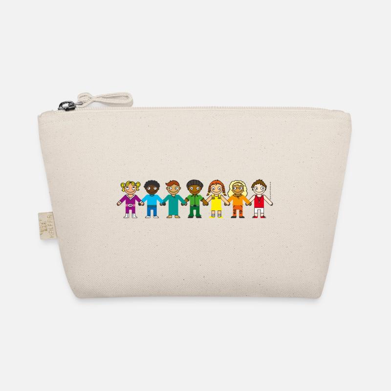 Kindertasse REGENBOGEN Schulanfang Kindergarten - Bio-Täschchen - Natur