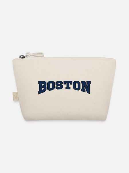 Boston Block Font Logo - Organic Pouch - nature - Front