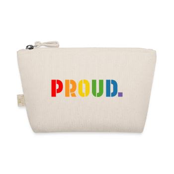 Rainbow shirt proud, LGBT lgbtqi queer - Organic Pouch - nature - Front
