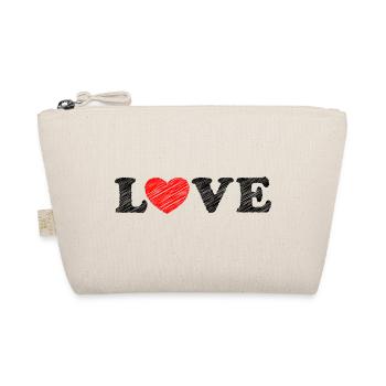 Heart scribble - Organic Pouch - nature - Front