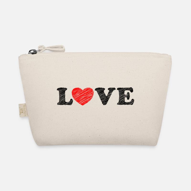 Herz scribble Bio-Täschchen