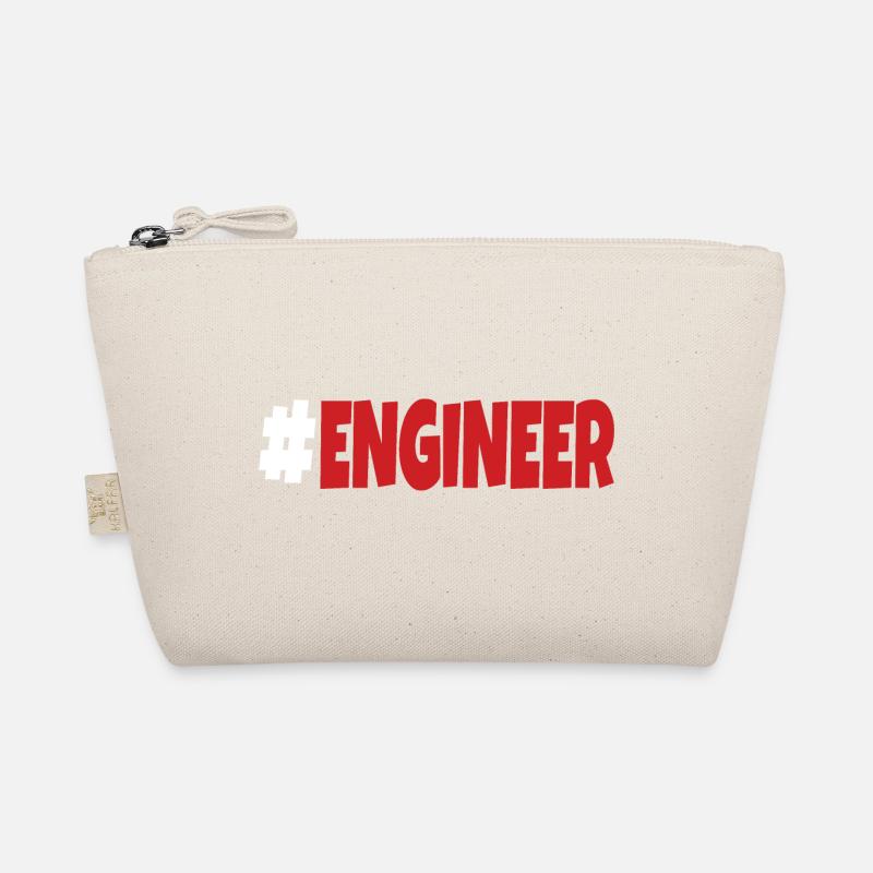 #engineer white and red Organic Pouch