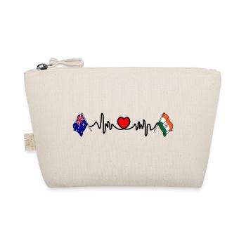 Drapeaux Australie Cardio coeur avec Drapeau Inde - Trousse biologique - nature - Devant