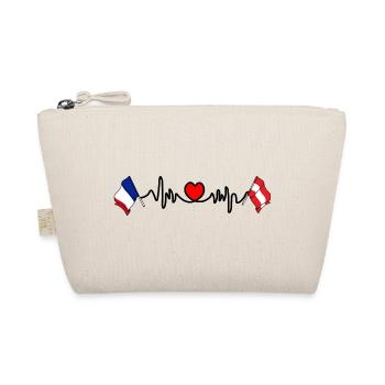 Cardio coeur avec drapeau France drapeau autriche - Trousse biologique - nature - Devant