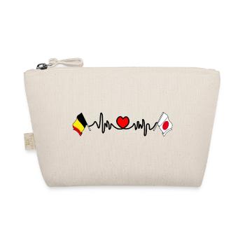 Cardio heart Drapeau Belgique, drapeau Japon - Trousse biologique - nature - Devant