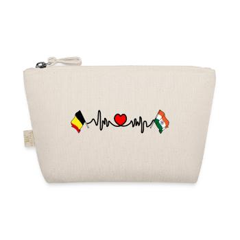 Cardio heart Drapeau Belgique, drapeau Inde - Trousse biologique - nature - Devant
