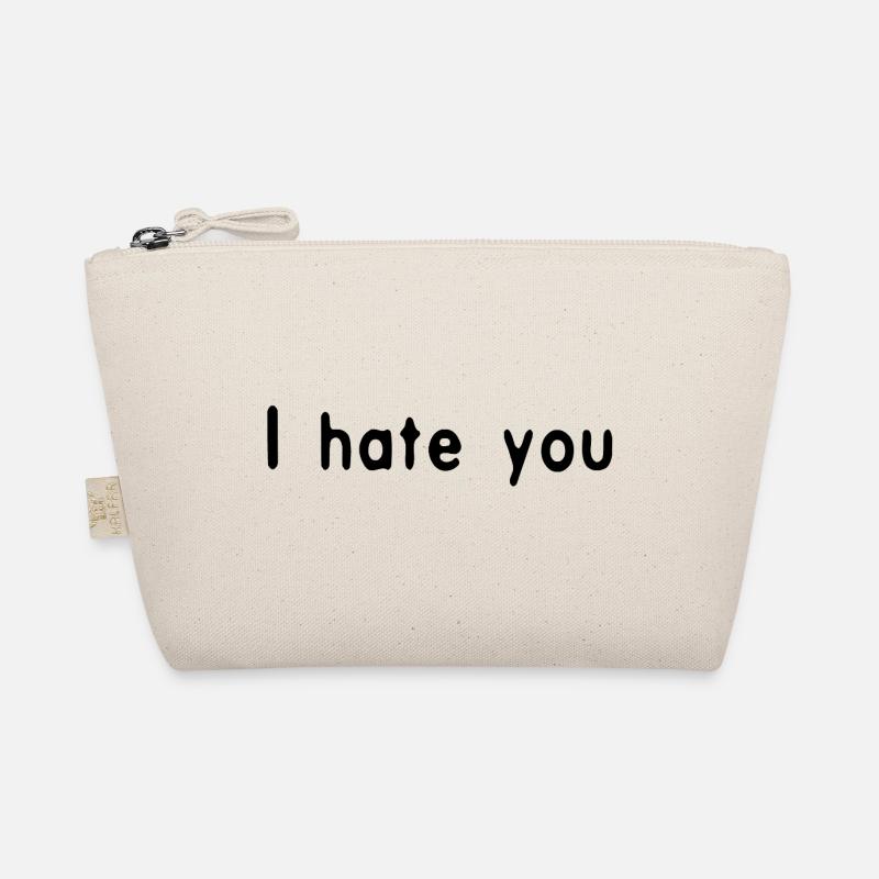 I hate you Black by Falsches Design - Bio-Täschchen - Natur