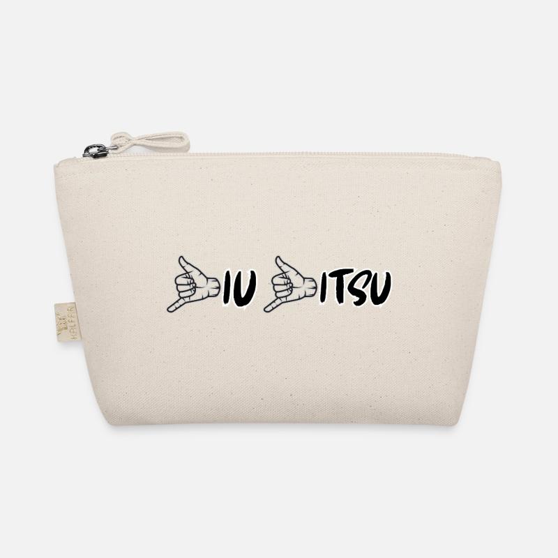 Shaka Jiu Jitsu T-Shirt – BJJ Chill Design - Bio-Täschchen - Natur